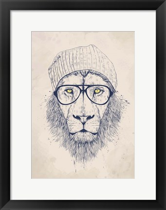 Framed Cool Lion Print