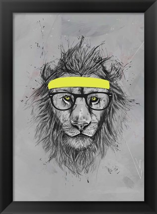 Framed Hipster Lion Print