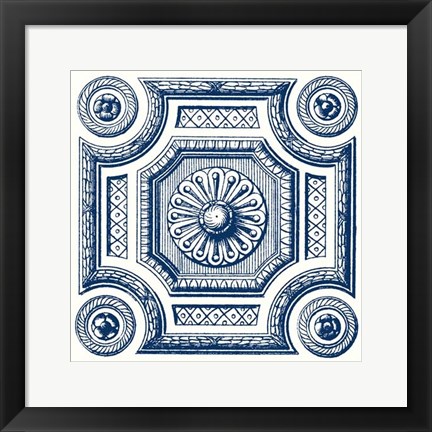 Framed Indigo Medallion III Print