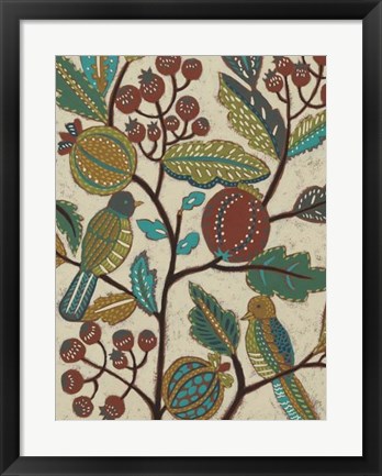 Framed Berry Branch I Print