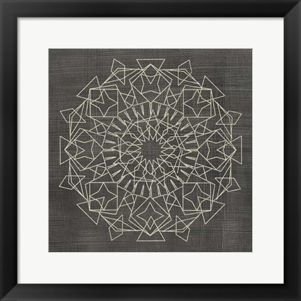 Framed Geometric Tile I Print