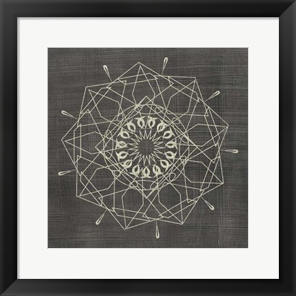 Framed Geometric Tile II Print