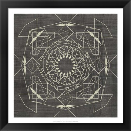 Framed Geometric Tile V Print