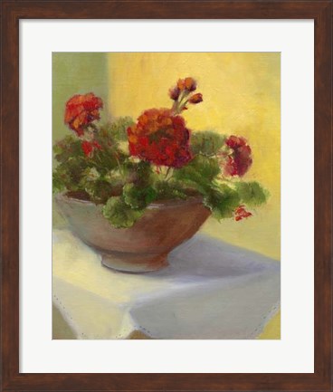 Framed Tuscan Geraniums Print