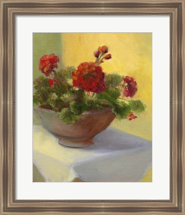 Framed Tuscan Geraniums Print