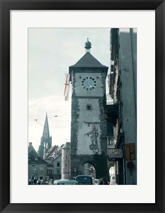 Framed Clock Tower I Print