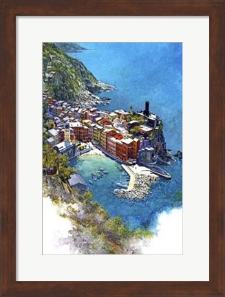 Framed Cinque Terre - Vernazza, Italy Print