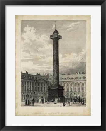 Framed Colonne de la Place Vendome Print