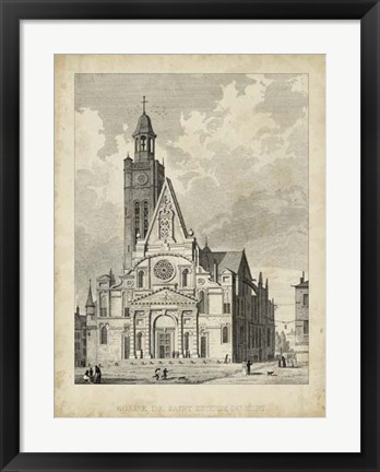 Framed Eglise de St. Etienne-Du-Mont Print