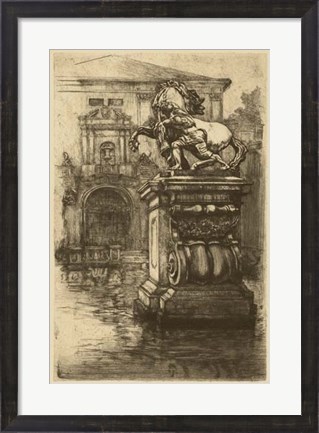 Framed Market Square II Print