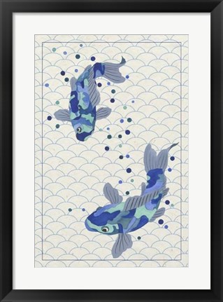 Framed Playful Koi II Print