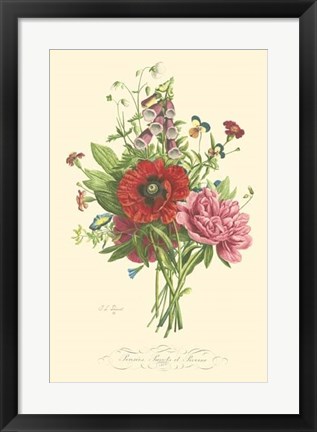 Framed Plentiful Bouquet II Print