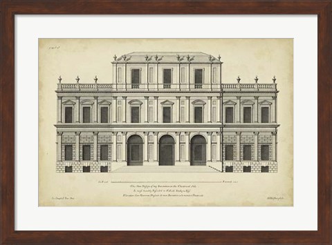 Framed Vintage Facade I Print