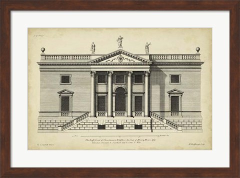 Framed Vintage Facade V Print