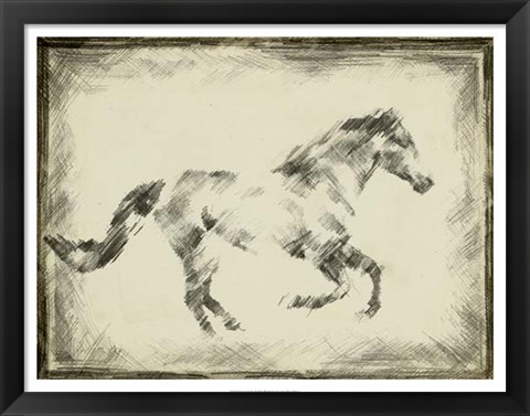 Framed Equine Study I Print