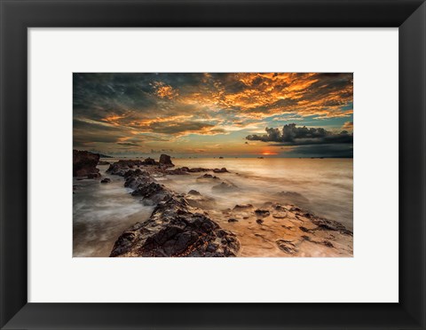 Framed Angry Beach Print