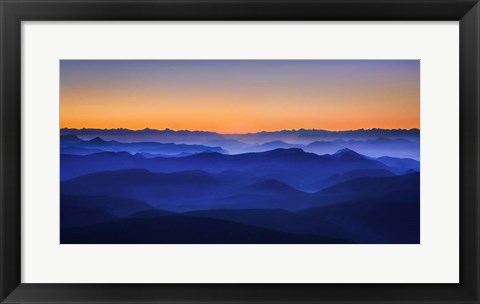 Framed Misty Mountains Print