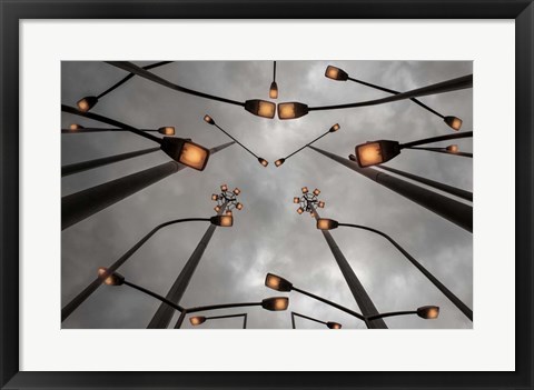 Framed Lights Print