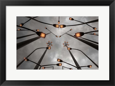 Framed Lights Print