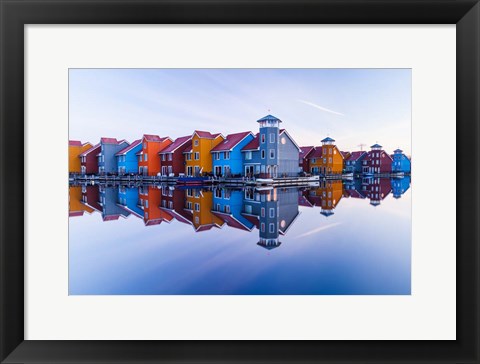 Framed Colored Homes Print