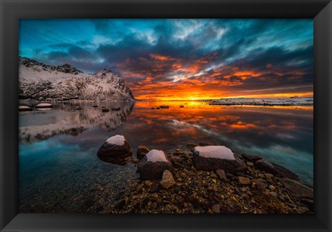 Framed Sky On Fire Print