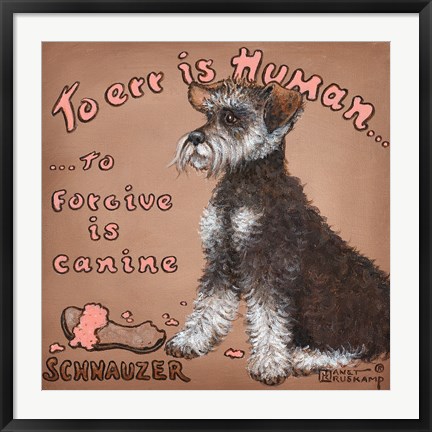 Framed To Forgive Is Canine Print