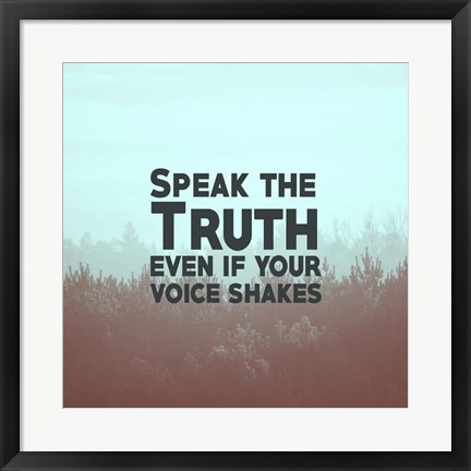 Framed Speak The Truth - Blue Print