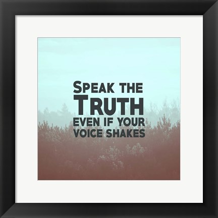 Framed Speak The Truth - Blue Print