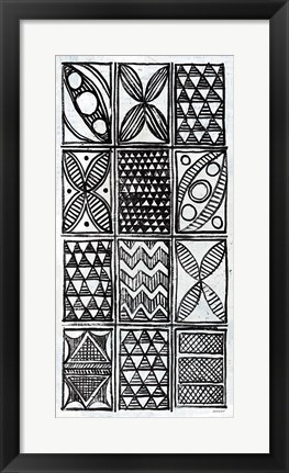 Framed Patterns of the Amazon III BW Print