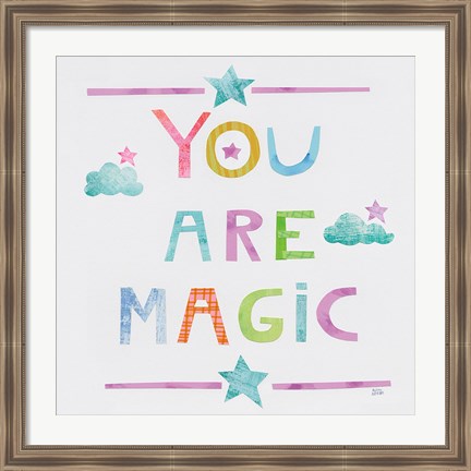 Framed Unicorn Magic V Clouds Print