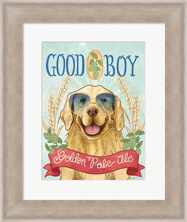 Framed Beer Dogs II Print