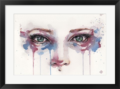 Framed Eyes (Realistic Portrait Of Eyes) Print