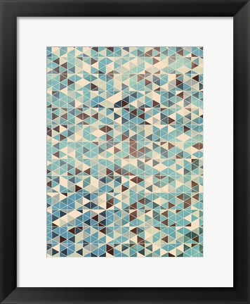 Framed Grunge Geometry Print