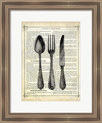 Framed Silverware Print