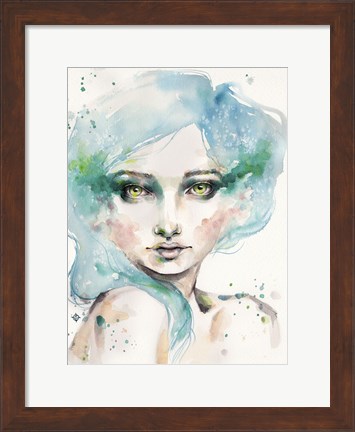 Framed Under the Sea (female portrait) Print