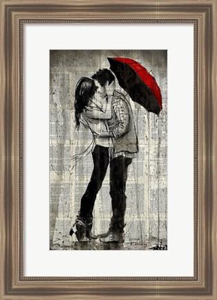 Framed Rainfall and Kisses Print