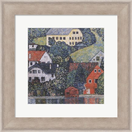 Framed Houses at Unterach on the Attersee Print