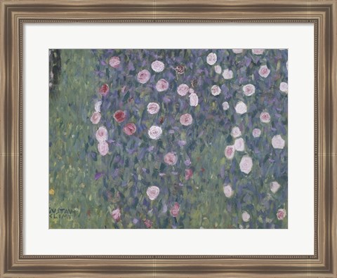 Framed Rosiers Sous Les Arbres Print