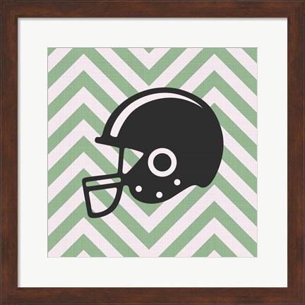 Framed Eat Sleep Play Football - Green Part III Print