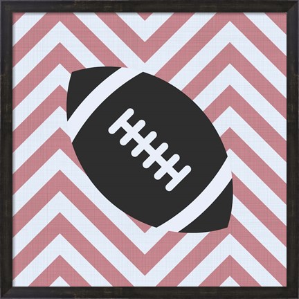 Framed Eat Sleep Play Football - Pink Part I Print