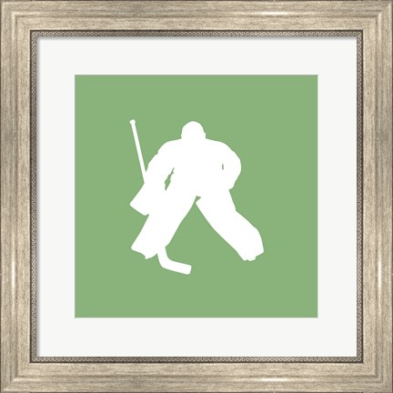 Framed Hockey Player Silhouette - Part II Print