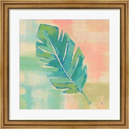 Framed Beach Cove Leaves III Print