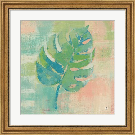 Framed Beach Cove Leaves I Print