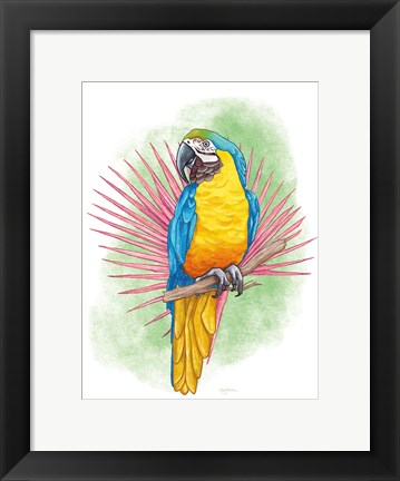 Framed Tropical Flair I Print