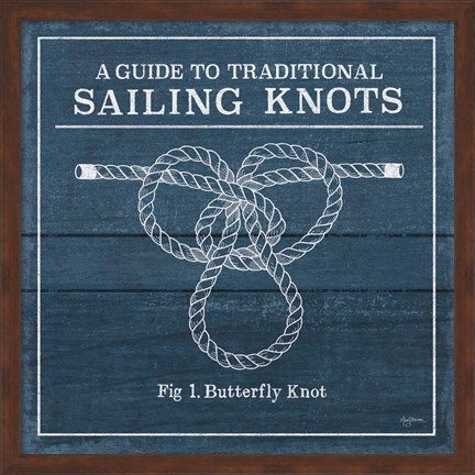 Framed Vintage Sailing Knots II Print