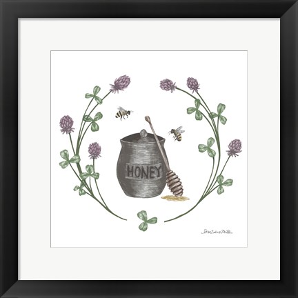 Framed Happy to Bee Home IV Print