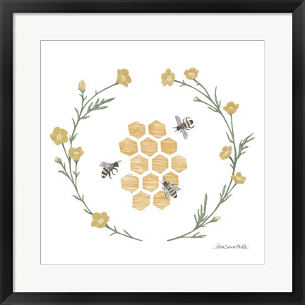 Framed Happy to Bee Home III Print