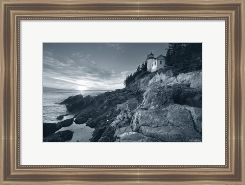 Framed Bass Harbor Head Sunset Print