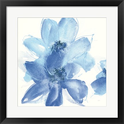 Framed Cobalt Clematis I Print