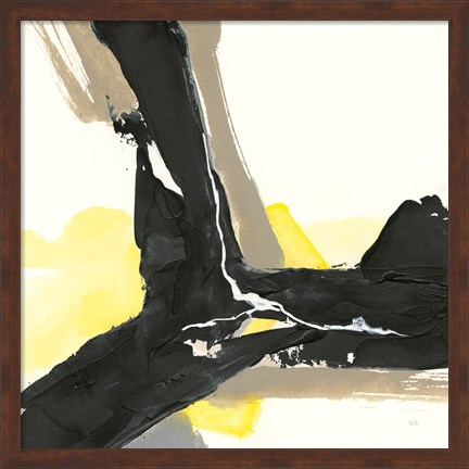 Framed Black and Yellow III Print